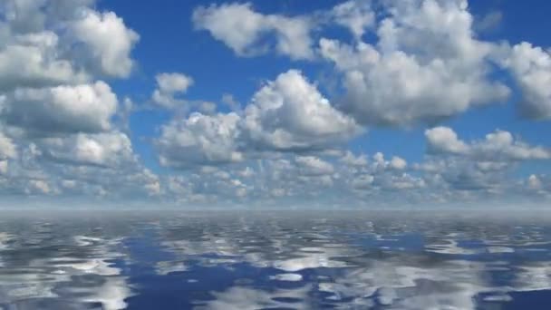 Paysage avec mer et nuages intemporels — Video